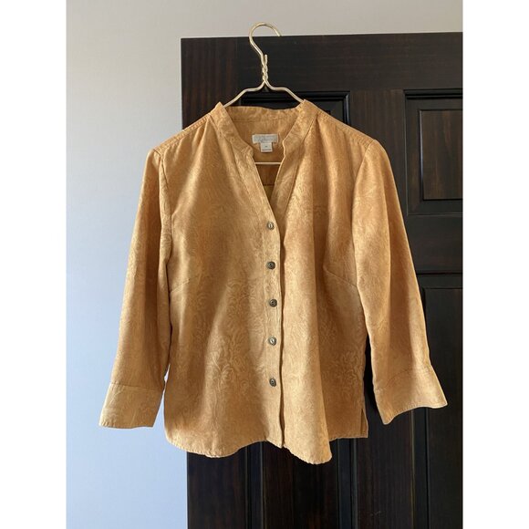 Golden Yellow Christopher Banks Blouse Size M - Picture 2 of 7